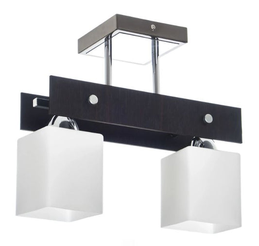 Стъклен полилей, венге+хром, 2x40w, 1765/2 bp