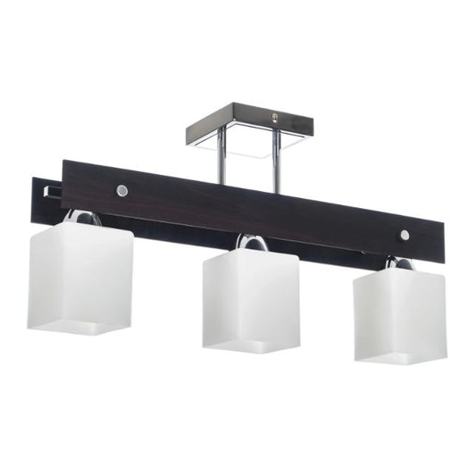 Стъклен полилей, венге+хром, 3x40w, 1765/3 bp