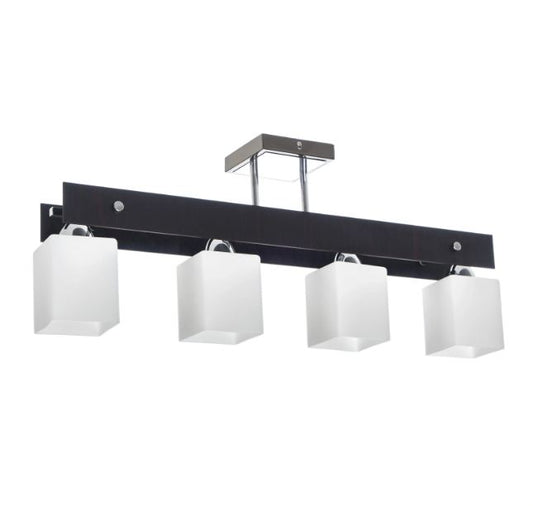 Стъклен полилей, венге+хром, 4x40w, 1765/4 bp