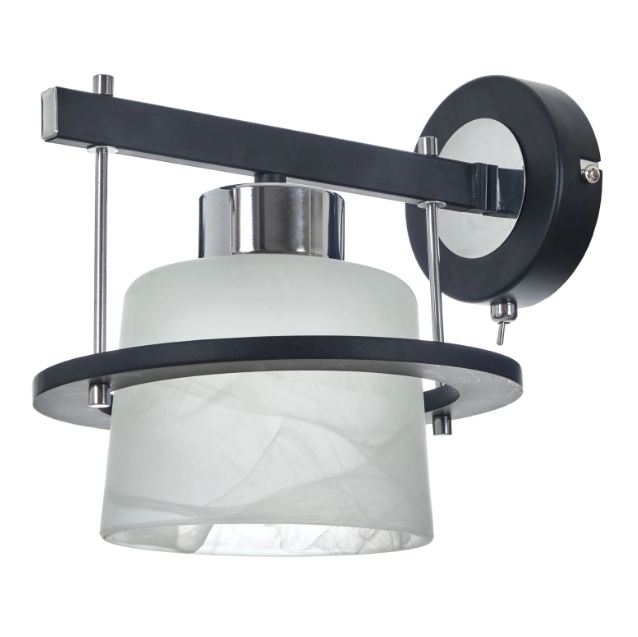 Стъклен аплик, черен, 1x40w, 1823/1w