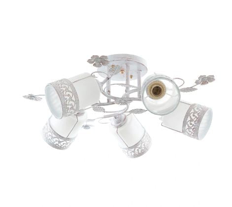 Метален полилей, хром, 5x40w, 1178/5 ch/red