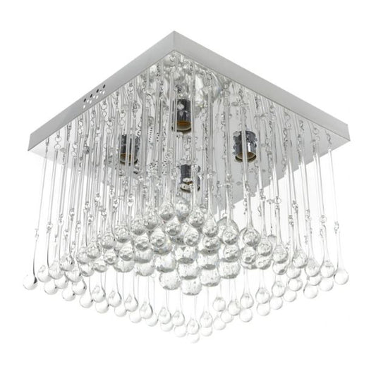 Кристален плафон, хром, 4x40w+led rgb, 2140/40 ch