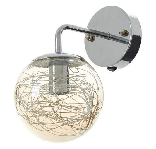 Стъклен аплик, хром, 1x40w, 2012/1w ch