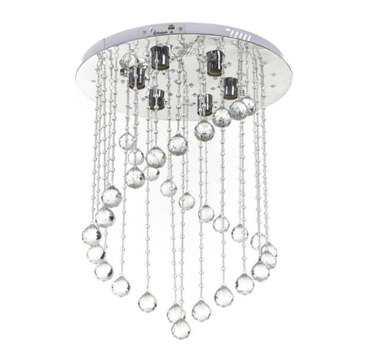 Кристален полилей, хром, 6x40w+led rgb, 2136/50 ch