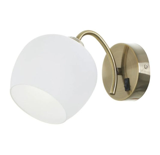 Стъклен аплик, бронз, 1x40w, 1961/1w ab