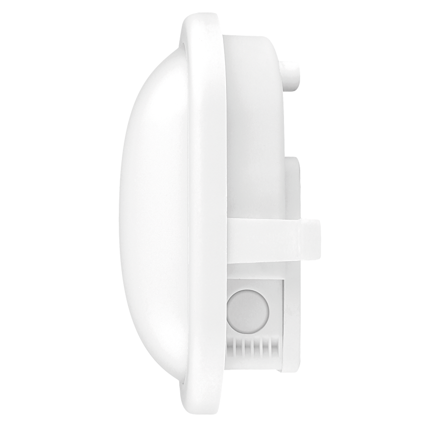 LED плафониера 10W, 4200K, 220-240V AC, неутрална светлина, елипса, IP44, бяла / LBH1042WH