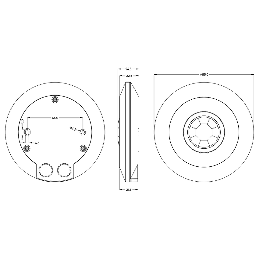 Сензор за движение за открит монтаж, 360°, 5m / SDOM