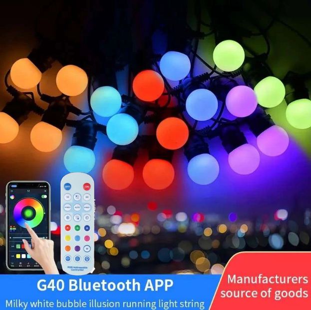 Светещ гирлянд Smarty, черен, 2700k-4000k-6400k + RGB, led 8w, 2713