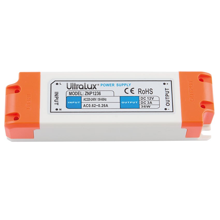 Захранване, стабилизирaно, 12V DC, 36W, IP20 / ZNP1236