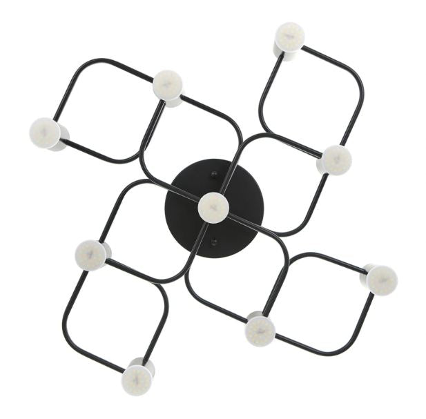 Плафон atom, черен, led 9x5w, 3000k-4000k-6000k, 2186/9 bk