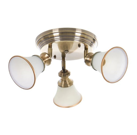 Стъклен спот, бронз, 3x40w, 1984/3r