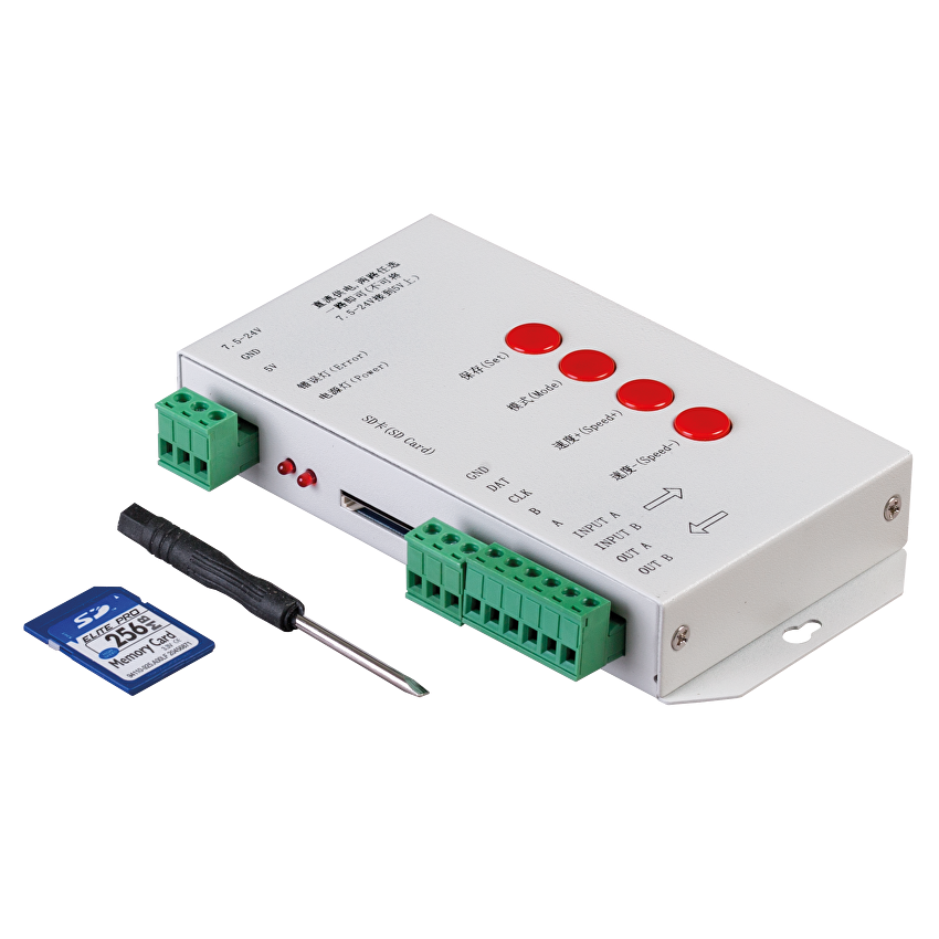 Контролер за дигиталнo светодиоднo осветление, SD-карта, 1 порт / SDC1T