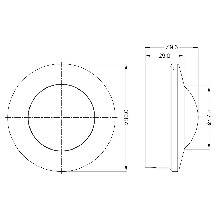 Сензор за движение за вграждане/открит монтаж, 360°, 3m / SDVOM