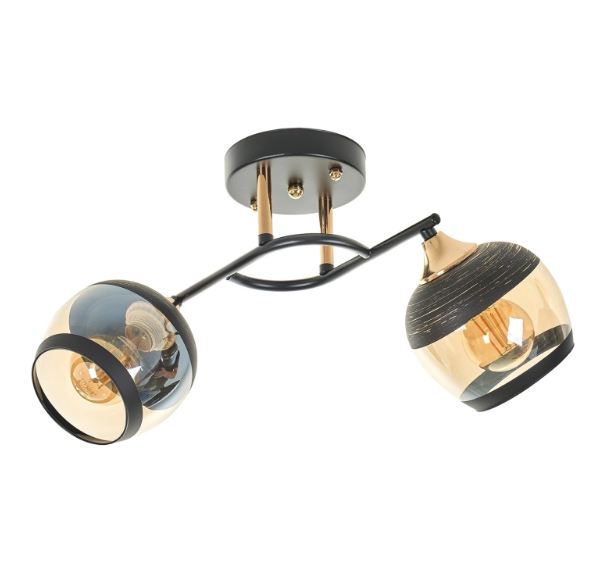 Полилей Mina, черен, 2xe27, 2605/2