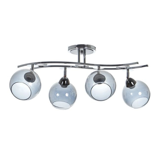 Стъклен полилей, 4x40w, 1757/4 ch