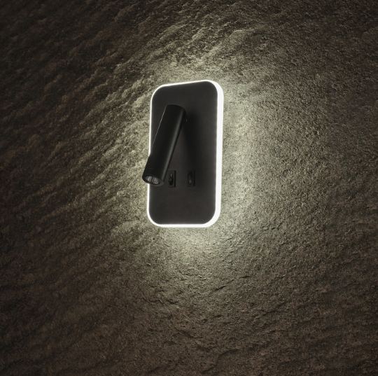 Аплик Berlin, черен, led 12w, 700lm, 4000k, 2966/1w