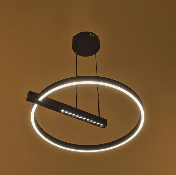 Полилей със смарт управление Salermo, черен, led 39W, 1976lm, 3000-6000k, 4016 bk