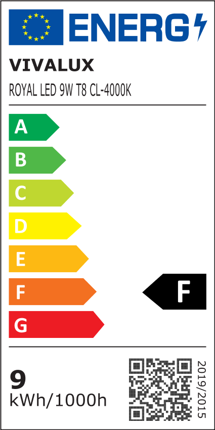 LED ТРЪБА ROYAL LED ∙ 9W ∙ 900LM ∙ T8 ∙ 600MM ∙ G13 ∙ 4000K / 004551