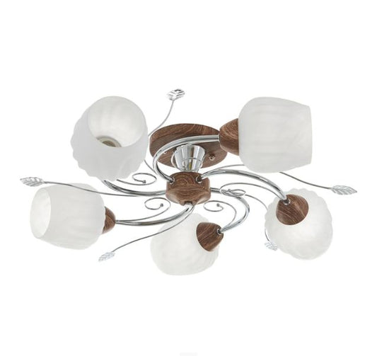 Стъклен полилей, хром, 5x40w, 2002/5 ch/gw