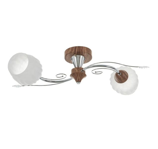 Стъклен полилей, хром, 2x40w, 2002/2 ch/gw