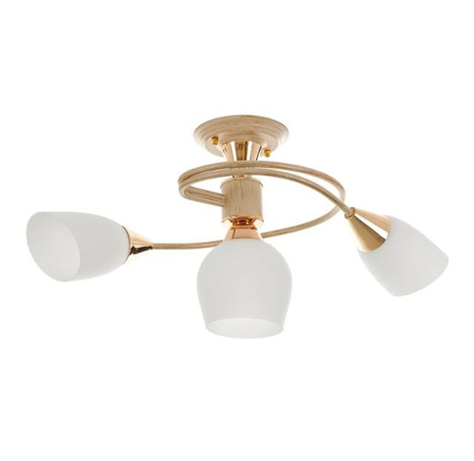 Стъклен полилей, бяло злато, 3x40w, 2003/3 yg