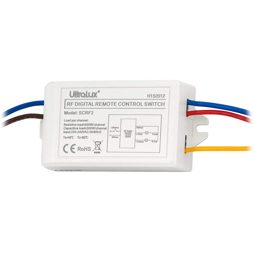 Двуканален ключ с RF дистанционно управление 220V AC / SCRF2
