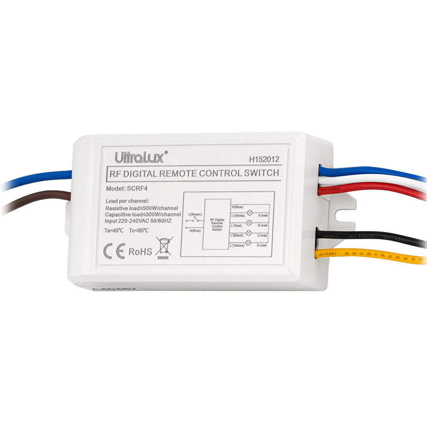 Четириканален ключ с RF дистанционно управление 220V AC / SCRF4