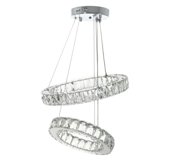 Кристален полилей, хром, led 25w, 6000k, 2047/25w