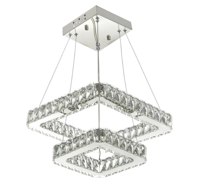 Кристален полилей, хром, led 44w, 6000k, 2048/44w