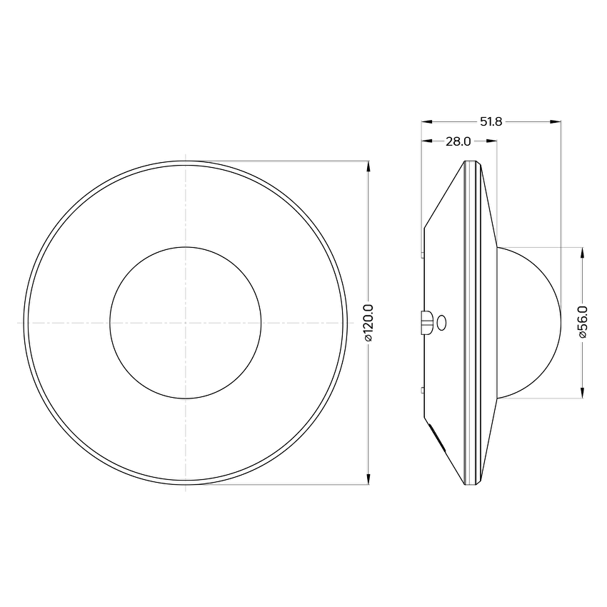 Сензор за движение за открит монтаж, 360°, 10m, IP20 / SDOM2