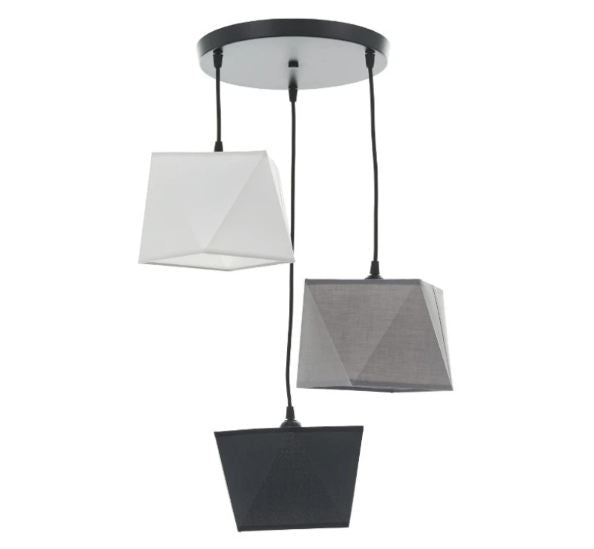 Текстилен полилей, черен, 3x40w, 2091а/3