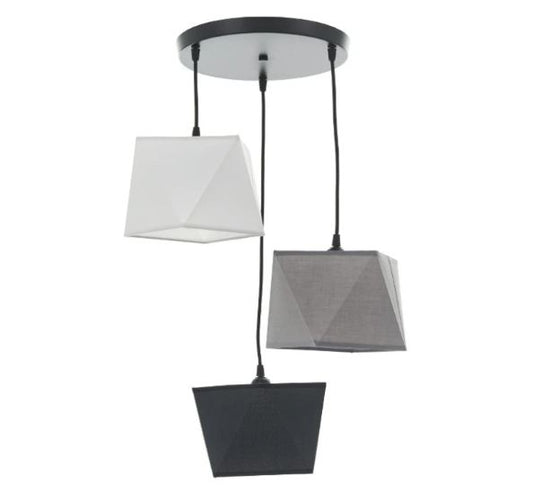 Текстилен полилей, черен, 3x40w, 2091а/3