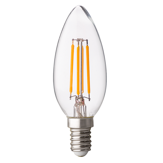 LED filament лампа конус, димираща, 4W, E14, 2700K, 220-240V AC, топла светлина/LFC41427D