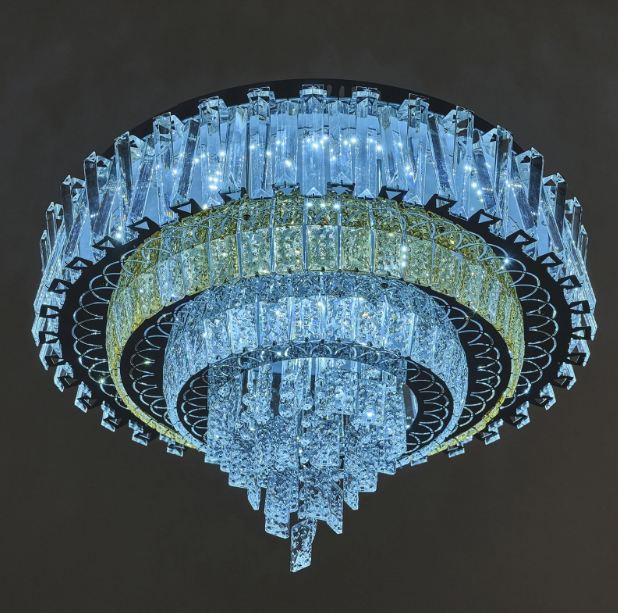 Плафон Casablanca, хром, led 35w, RGB, 2700-6000k, 2848/40