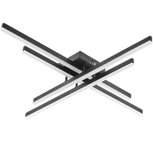 Плафон Bixio със смарт управление, черен, led 112w, 3000-6000k, 3055/4 BK