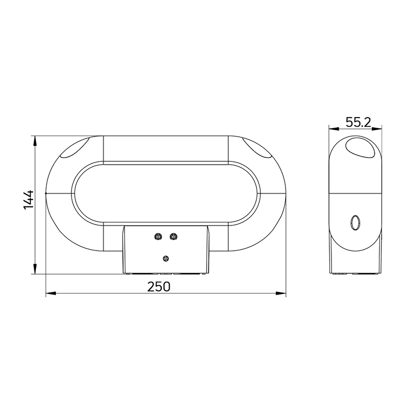 LED лампа с PIR сензор за движение, за стена, бяла, 18W, 4000K, 220-240V AC, IP65 / LLPO1840