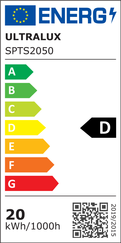LED Slim прожектор 20W, 5000K, 220-240V AC, IP65 неутрална светлина / SPTS2050