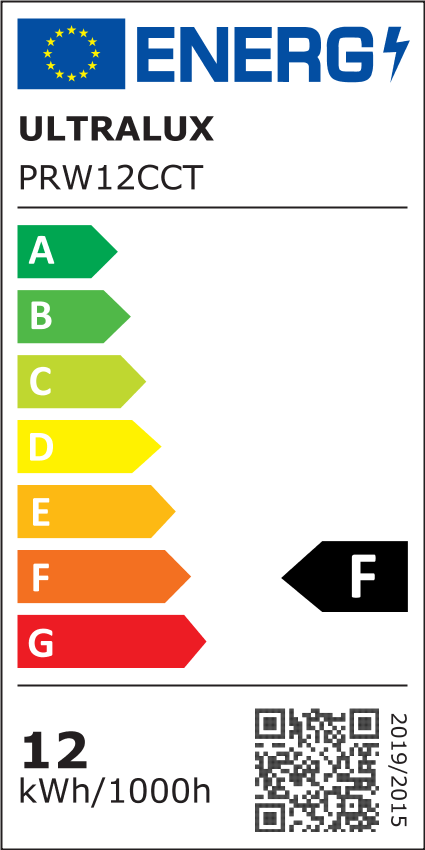 LED панел за вграждане, кръг, влагозащитен 12W, 3000K/4000K/6500K, 220-240V AC, IP54 / PRW12CCT
