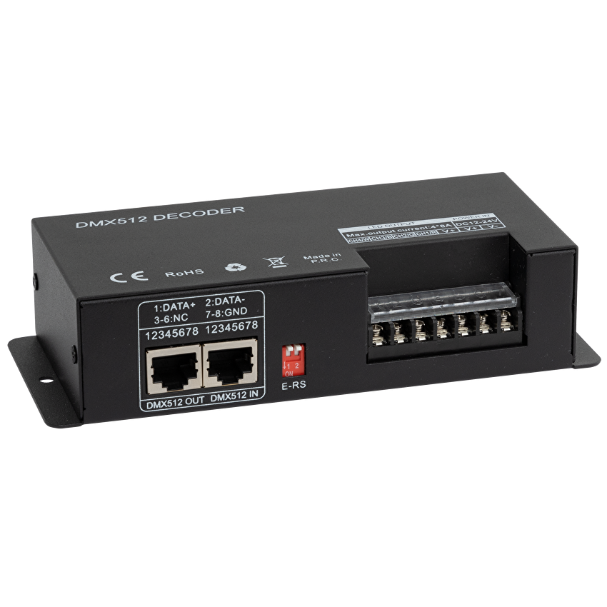 DMX RF декодер за RGB/RGBW LED осветление, 32А, 12-24V DC, IP20 / DMXRGBW32