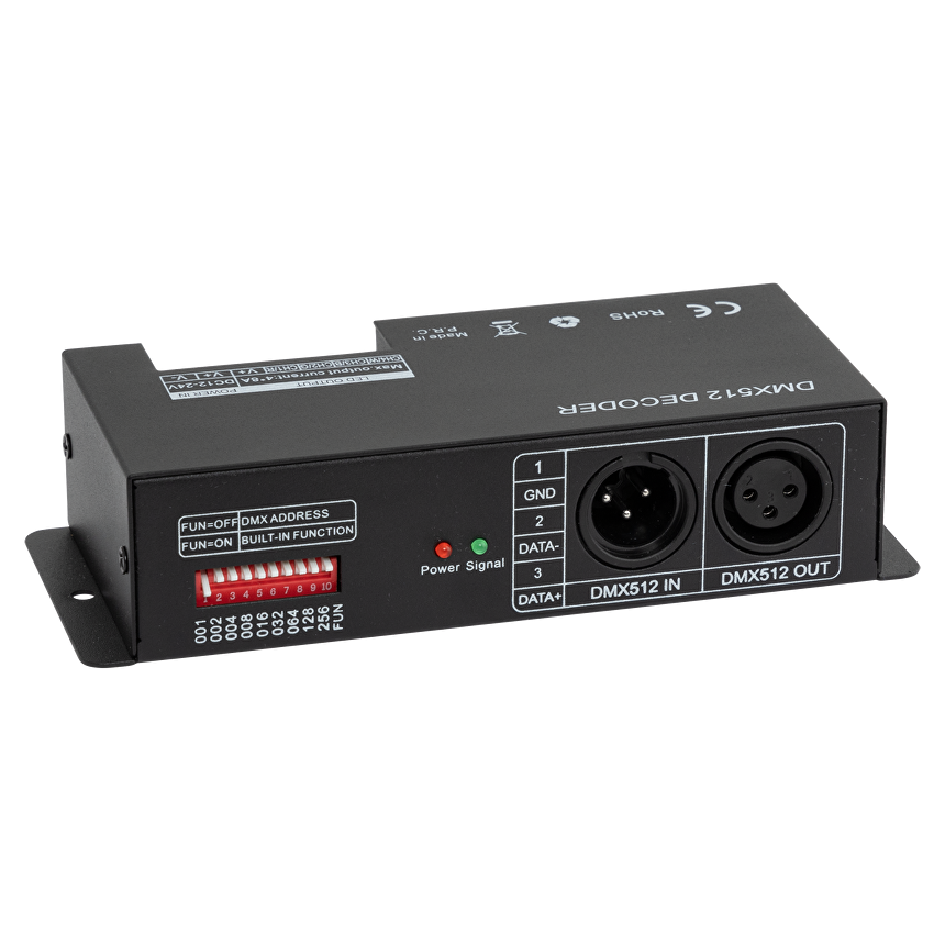 DMX RF декодер за RGB/RGBW LED осветление, 32А, 12-24V DC, IP20 / DMXRGBW32