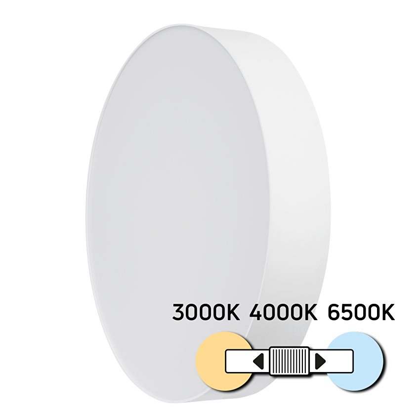 LED CCT плафониера, бяла, 24W, 3000K/4000K/6500К, 220-240V AC, кръг, IP20 / SPL2B24CCT