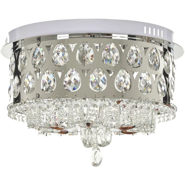 Плафониера Aisha, хром, led 24w, 3000-6000k+RGB, 4058/400