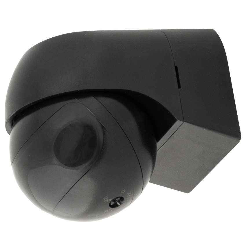 PIR сензор за движение за открит монтаж с черна леща, 180°, 12m, IP44, черен / PSD44BE