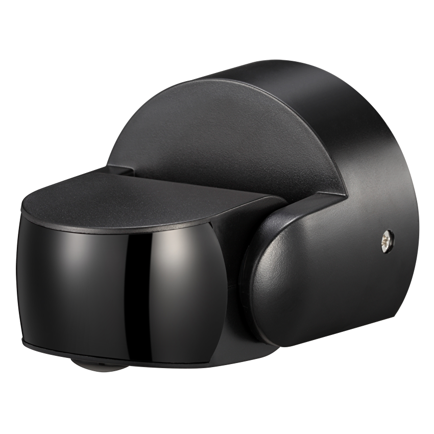 PIR сензор за движение за открит монтаж с черна леща, 2xPIR, 180°/360°, 9m, IP65, черен / SD2P65BE