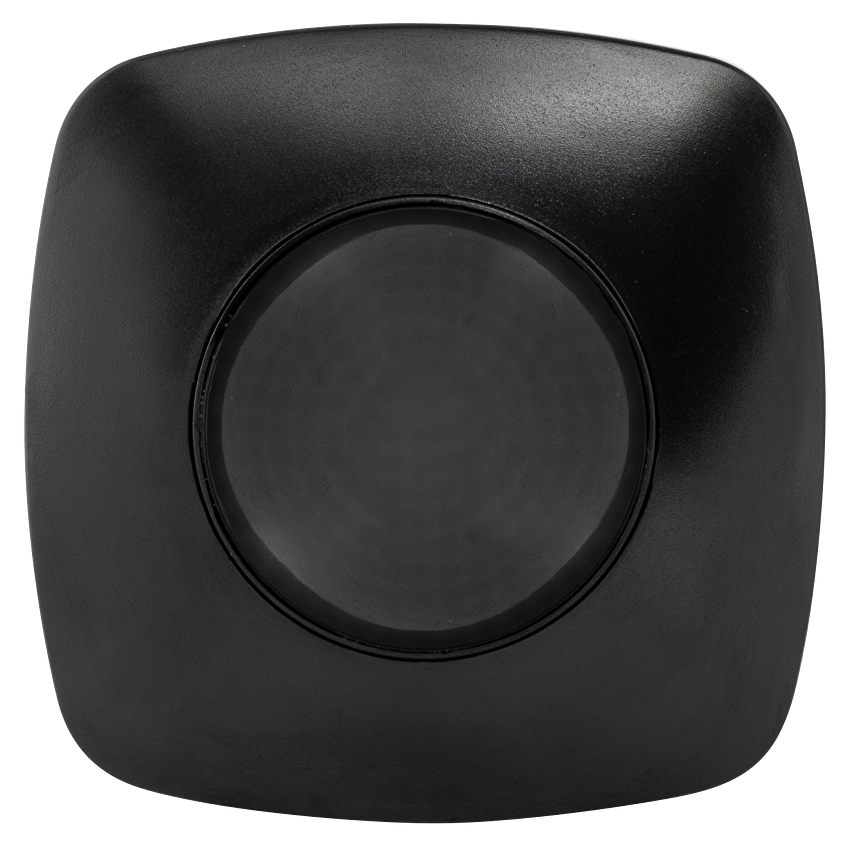 PIR сензор за движение и присъствие за открит монтаж с черна леща, 360°, 10m, IP65, черен / PSD65BE