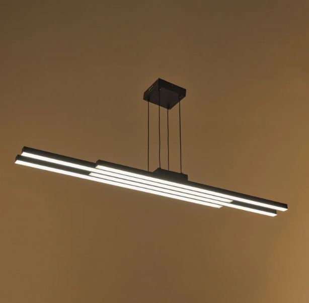 Плафон със смарт управление Bixio, черен, led 40w, 3000-6000k, 4132TU