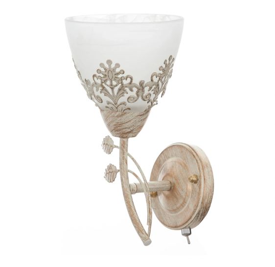 Метален аплик, бял, 1x40w, 1285b/1w yl