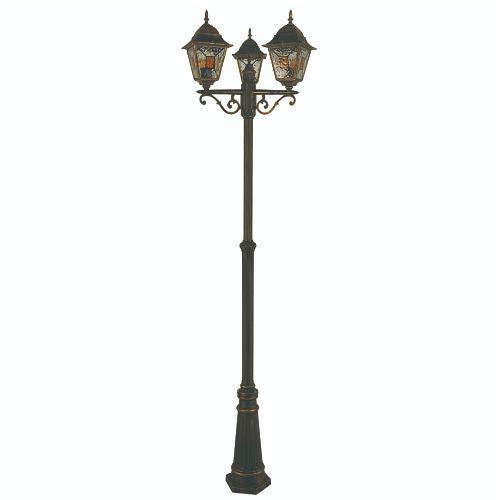 Belight Градинска лампа стояща 3xЕ27 max 60W, златна патина/34008-13-42