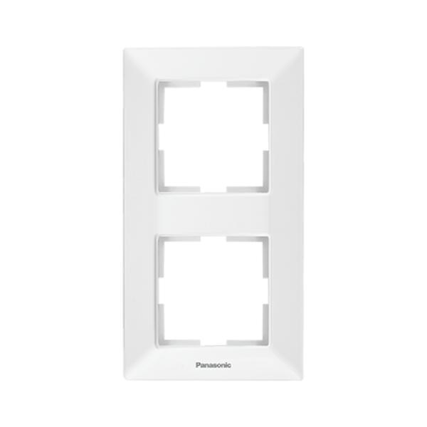 Аркедия Слим рамка бяла двойна вертикална WNTF0812-2WH Panasonic