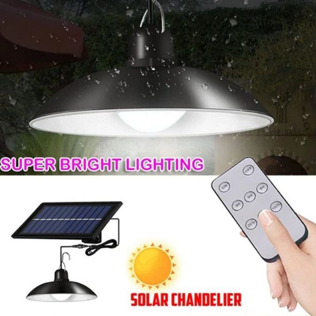 Комплект 2бр. Пендели Solar със соларен панел и дистанционно, димиране, бяла светлина 4000k, 1.5W, 5V, 2946